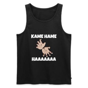 son goku anime fan series kamehameha gift - Men's Premium Organic Tank Top - black - Front - AI Model Male 178 light (178cm)