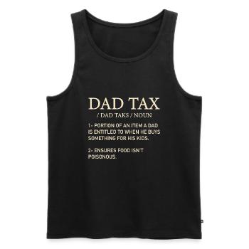 Dad Tax Definition Men Funny Father’s Day - Débardeur bio Premium Homme - noir - Devant - AI Model Male 178 light (178cm)