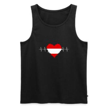 Österreich - Männer Premium Bio Tank Top - Schwarz - Vorne - Michal (187cm)