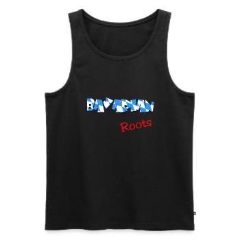 Bavarian Roots - Männer Premium Bio Tank Top - Schwarz - Vorne - Michal (187cm)