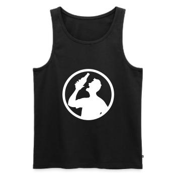 Drinking Booze Party - Men's Premium Organic Tank Top - black - Front - Michal (187cm)