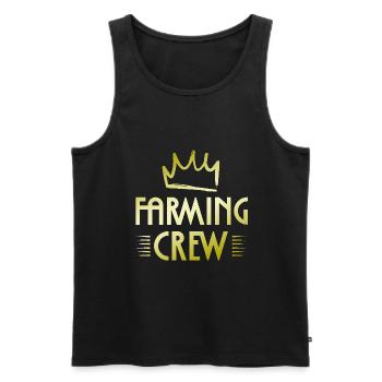 Farming Crew - Männer Premium Bio Tank Top - Schwarz - Vorne - AI Model Male 178 light (178cm)