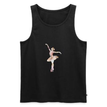 Danseuse de ballet Danseuse de ballet - Débardeur bio Premium Homme - noir - Devant - Michal (187cm)