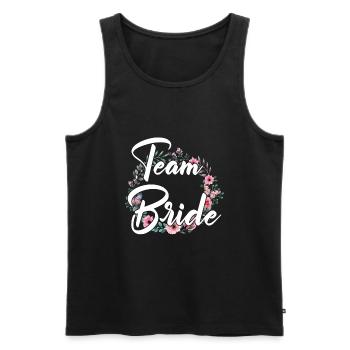 Team Bride Braut JGA Junggesellenabschied heiraten - Männer Premium Bio Tank Top - Schwarz - Vorne - AI Model Male 178 light (178cm)