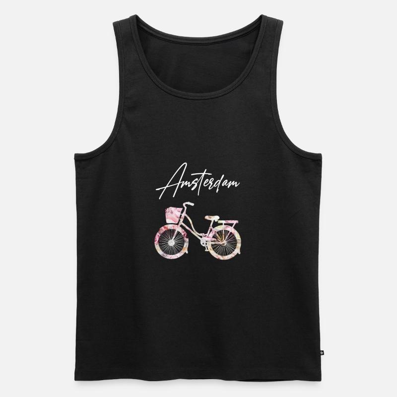 Amsterdam - Männer Premium Bio Tank Top - Schwarz