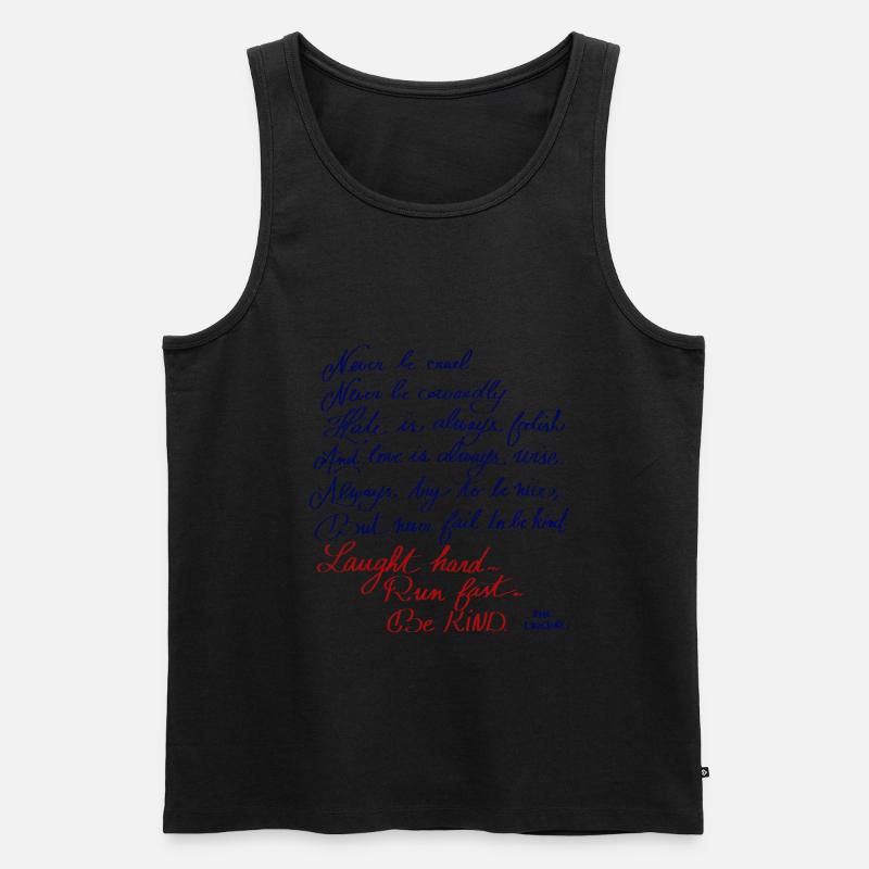 Sei nett - Männer Premium Bio Tank Top - Schwarz