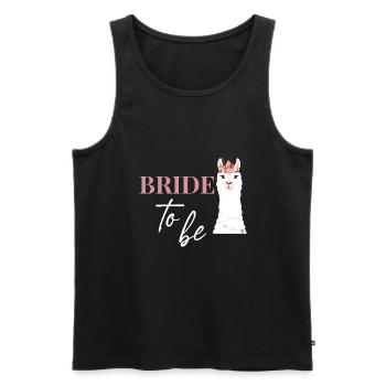 Bride Bride to be JGA alpaca wedding - Men's Premium Organic Tank Top - black - Front - Michal (187cm)