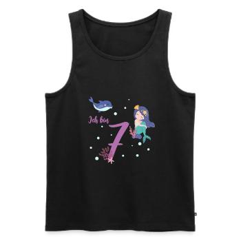 siebter Geburtstag 7 Jahre alt Geburtstagsshirt - Männer Premium Bio Tank Top - Schwarz - Vorne - Michal (187cm)