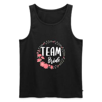 Team Bride Braut Junggesellenabschied Gruppenshirt - Männer Premium Bio Tank Top - Schwarz - Vorne - AI Model Male 178 light (178cm)