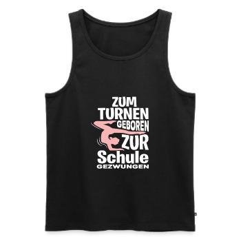 Turnen Schule - Männer Premium Bio Tank Top - Schwarz - Vorne - Michal (187cm)