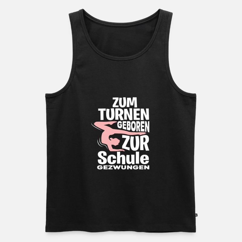 Turnen Schule - Männer Premium Bio Tank Top - Schwarz