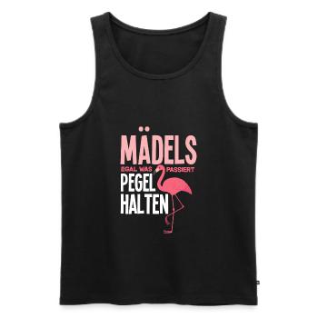 Mädels Pegel Halten Flamingo Party Gruppe Alkohol - Männer Premium Bio Tank Top - Schwarz - Vorne - Michal (187cm)