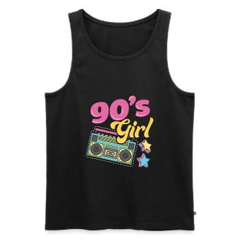 90s party outfit costume disguise 90s - Men's Premium Organic Tank Top - black - Front - Michal (187cm)