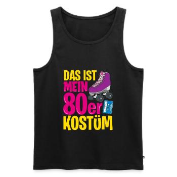 80er Jahre Party Outfit Kostüm Verkleidung 80s - Männer Premium Bio Tank Top - Schwarz - Vorne - Michal (187cm)