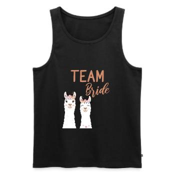Team Bride Bride Alpaca Llama JGA Bachelorette - Men's Premium Organic Tank Top - black - Front - Michal (187cm)