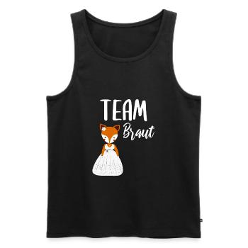 Team Braut Bride Fuchs Füchse JGA Party - Männer Premium Bio Tank Top - Schwarz - Vorne - AI Model Male 178 light (178cm)