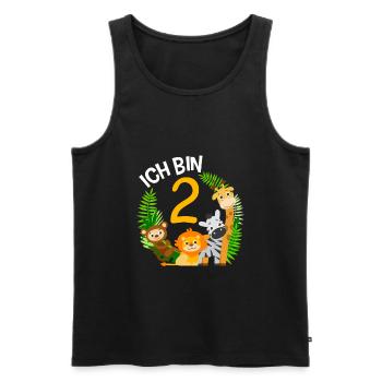 2. Geburtstag Geburtstagsshirt Dschungel Zweiter - Männer Premium Bio Tank Top - Schwarz - Vorne - Michal (187cm)