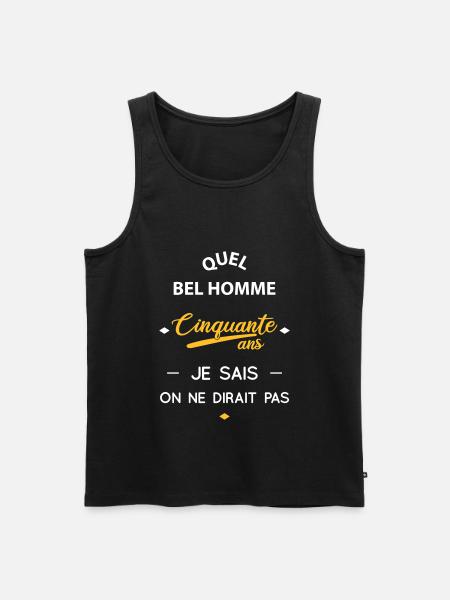 Geburtstag 50 Jahre - Was für ein schöner Mann - Männer Premium Bio Tank Top - Schwarz