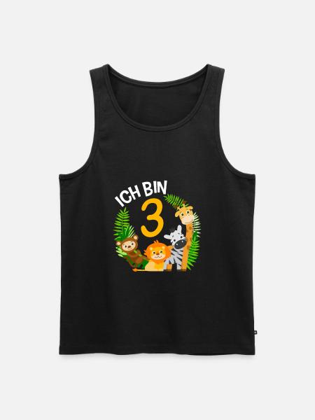 3rd birthday shirt jungle third - Men's Premium Organic Tank Top - black