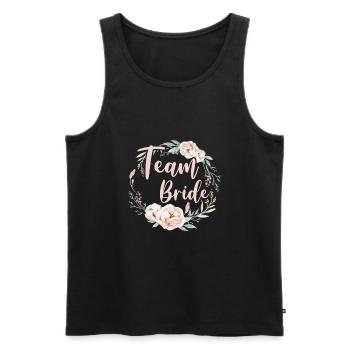 Team Bride Bride Flower Wreath Flowers Engagement JGA - Men's Premium Organic Tank Top - black - Front - AI Model Male 178 light (178cm)