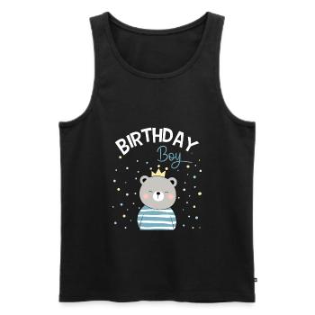 Geburtstagskind Kindergeburtstag Birthday Boy - Männer Premium Bio Tank Top - Schwarz - Vorne - Michal (187cm)