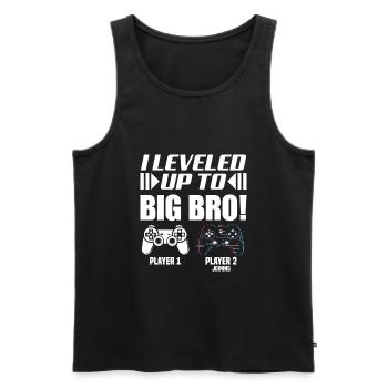 I Leveled Up To Big Bro! I'm going to be big brother - Men's Premium Organic Tank Top - black - Front - Michal (187cm)