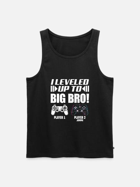 Je suis passé à Big Bro! Je vais être grand frère - Débardeur bio Premium Homme - noir