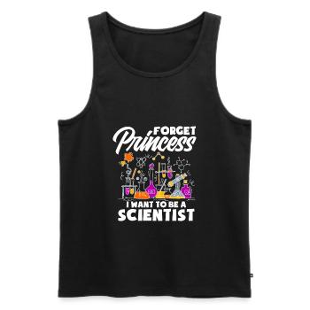 Forget Princess I Want To Be A Scientist - Men's Premium Organic Tank Top - black - Front - AI Model Male 178 light (178cm)