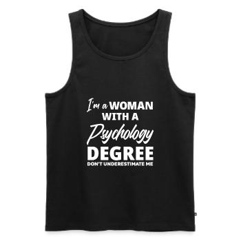 Femmes psychologie psychologue psychologue - Débardeur bio Premium Homme - noir - Devant - AI Model Male 178 light (178cm)