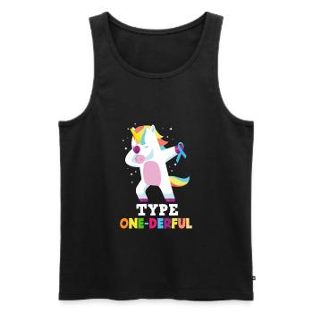 T1D Diabetes Typ 1 Diabetiker Geschenk - Männer Premium Bio Tank Top - Schwarz - Vorne - Michal (187cm)