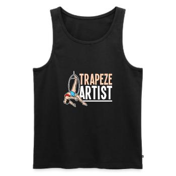 Trapeze Artist Vintage Circus Birthday Costume - Men's Premium Organic Tank Top - black - Front - Michal (187cm)