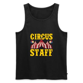 Circus Staff Vintage Circus Birthday Costume - Men's Premium Organic Tank Top - black - Front - Michal (187cm)