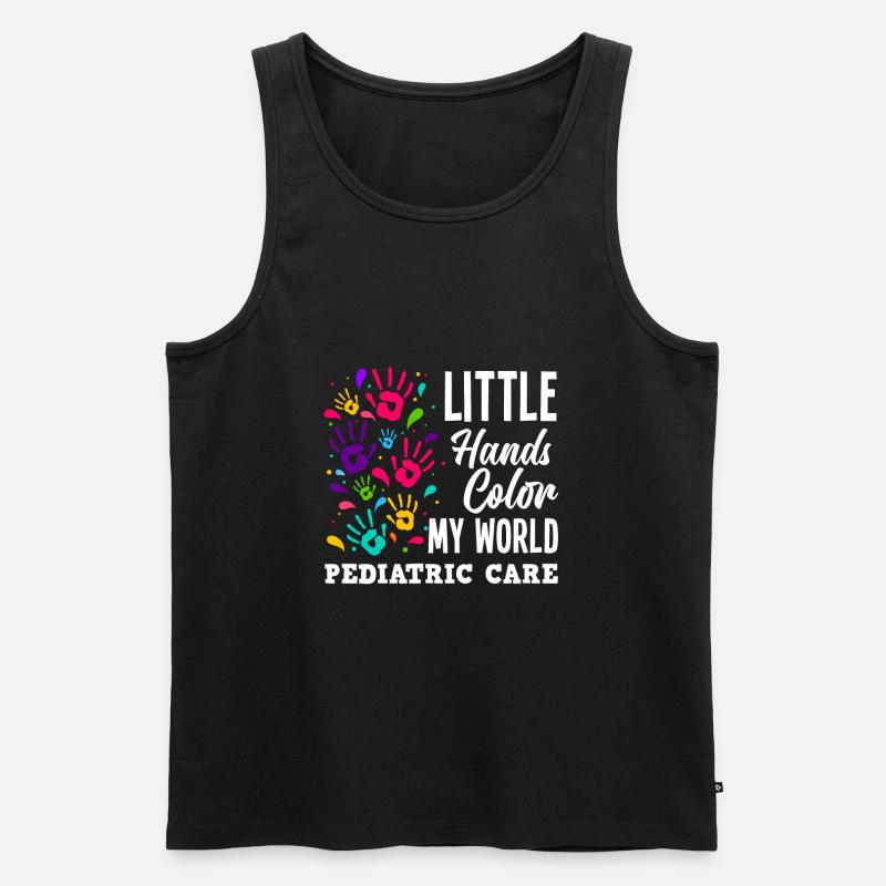 Kinderkrankenschwester Kinderkrankenpflegerin - Männer Premium Bio Tank Top - Schwarz