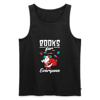 Lustiges Weihnachten Bücher für alle Geschenk - Männer Premium Bio Tank Top - Schwarz - Vorne - Michal (187cm)
