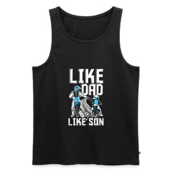 Dirt Bike Motocross Rider Motorcycle Gifts - Men's Premium Organic Tank Top - black - Front - Michal (187cm)