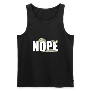 Funny sloth lover sloths gift - Men's Premium Organic Tank Top - black - Front - AI Model Male 178 light (178cm)