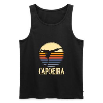 Martial arts retro capoeira gift sport athlete - Men's Premium Organic Tank Top - black - Front - AI Model Male 178 light (178cm)