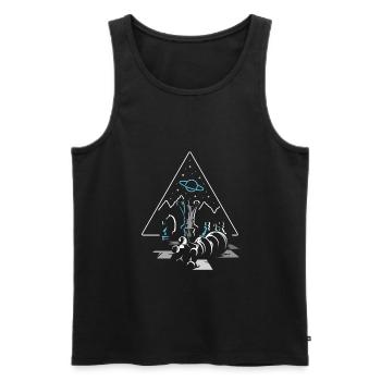 Cadeau de joueur d'échecs de joueur d'échecs cool - Débardeur bio Premium Homme - noir - Devant - AI Model Male 178 light (178cm)