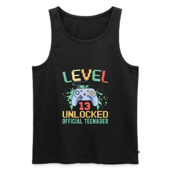 13th Birthday Boy Teen Birthday Gamer - Men's Premium Organic Tank Top - black - Front - Michal (187cm)