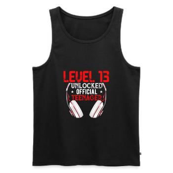 13th Birthday Boy Teen Birthday Gamer - Men's Premium Organic Tank Top - black - Front - Michal (187cm)