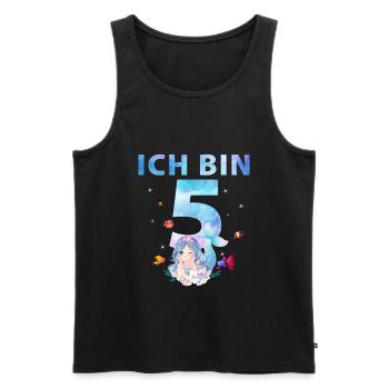 5. Geburtstag Mädchen 5 Jahre Meerjungfrau Party - Männer Premium Bio Tank Top - Schwarz - Vorne - Michal (187cm)