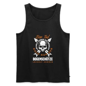 Lustiges Bogenschießen Bogenschütze Geschenk - Männer Premium Bio Tank Top - Schwarz - Vorne - Michal (187cm)