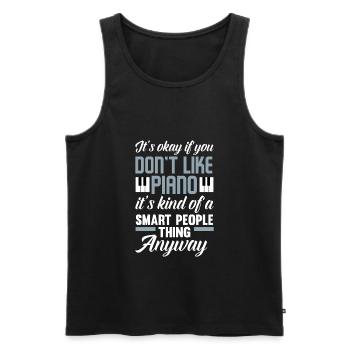 Funny Piano Player Piano Piano Pianist - Men's Premium Organic Tank Top - black - Front - AI Model Male 178 light (178cm)