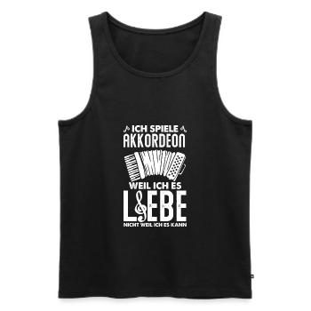 Akkordeon Akkordeonist Akkordeonistin - Männer Premium Bio Tank Top - Schwarz - Vorne - Michal (187cm)