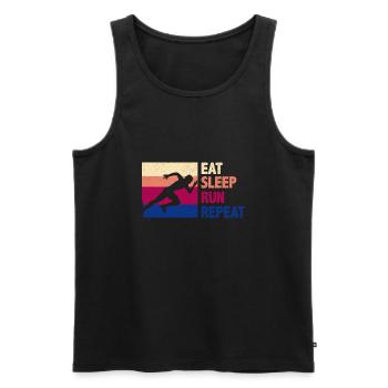 Fun Running Runner Run Gift - Men's Premium Organic Tank Top - black - Front - Michal (187cm)
