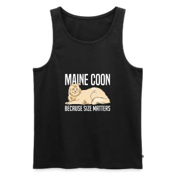 Maine Coon Chat - Débardeur bio Premium Homme - noir - Devant - Michal (187cm)