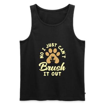 Dog Groomer Dog Groomer Dog Salon Dog Groomer - Men's Premium Organic Tank Top - black - Front - AI Model Male 178 light (178cm)
