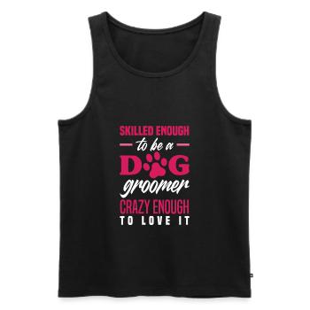 Dog Groomer Dog Groomer Dog Salon Dog Groomer - Men's Premium Organic Tank Top - black - Front - AI Model Male 178 light (178cm)