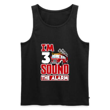 3rd birthday 3 years firefighter firefighter - Men's Premium Organic Tank Top - black - Front - Michal (187cm)