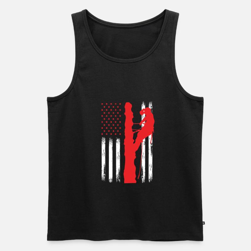 Baumpfleger Baumkletterer Baumpflege - Männer Premium Bio Tank Top - Schwarz